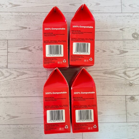 Lot of 4 BRITE Zero Waste Hair Color Red Powder Concentrate - Free Shipping!! - Picture 4 of 4